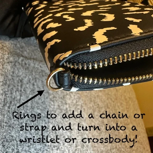 New “a new day” PURRfect convertible wallet -Cheetah print -crossbody loops NWOT - Picture 9 of 12